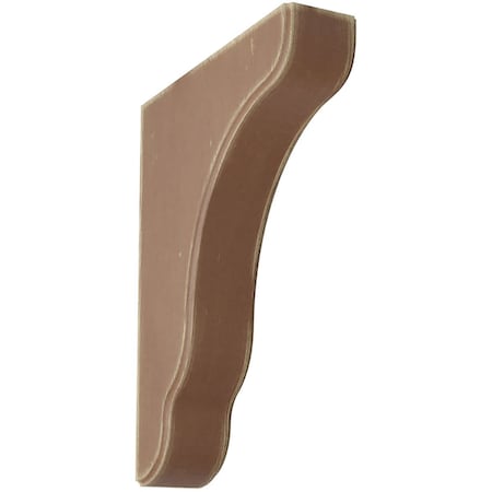 Ekena Millwork 1 3/4"W x 7 1/4"D x 9 1/2"H Plymouth Wood Vintage Decor Bracket, Weathered Brown BKTWD02X07X10PLBR